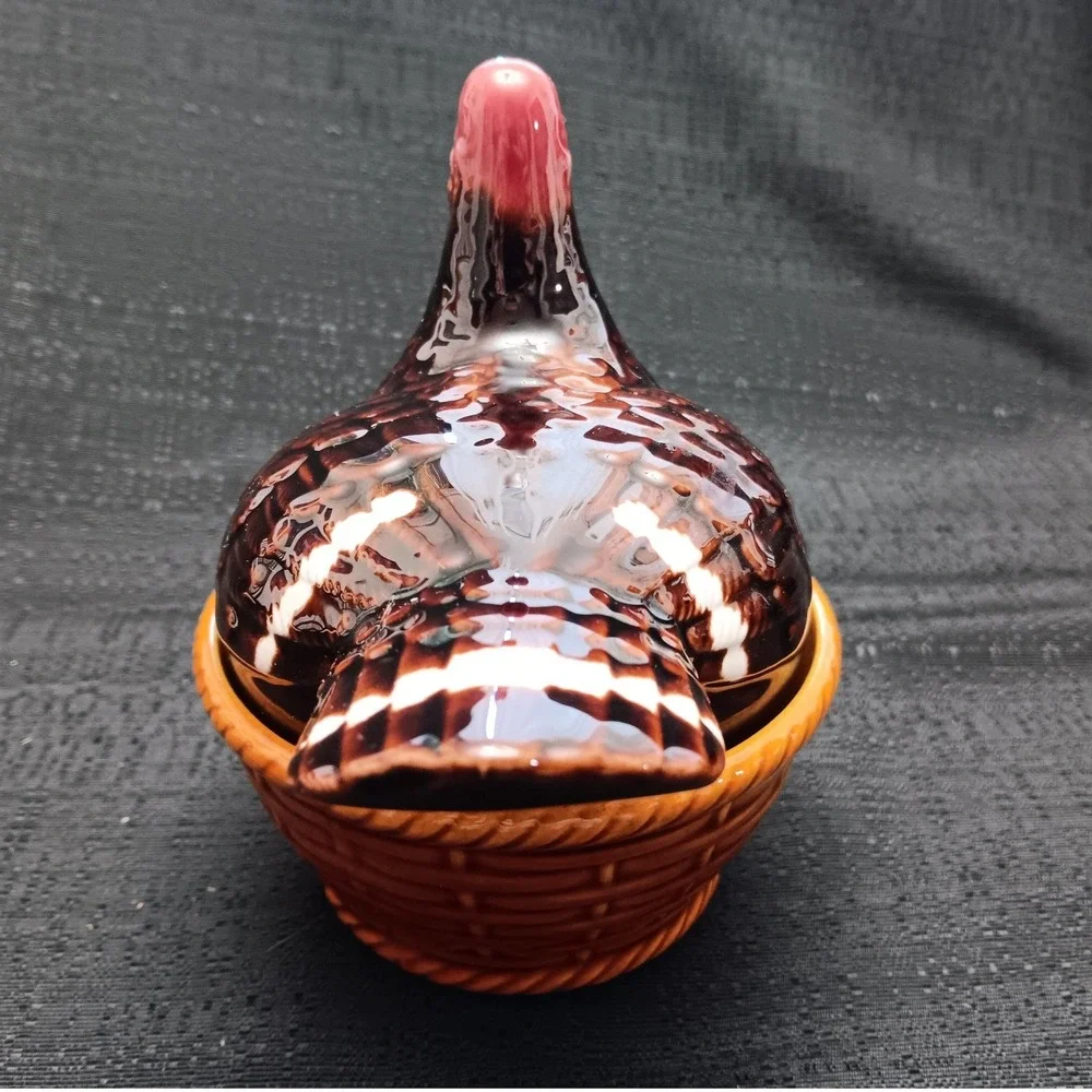 Vintage Taste Setter by Sigma Ceramic Turkey on Basket Covered Dish Portugal 6
